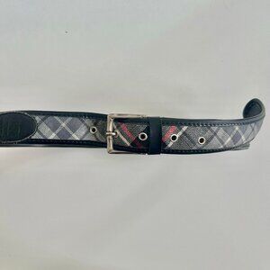 Grey Red Plaid Belt